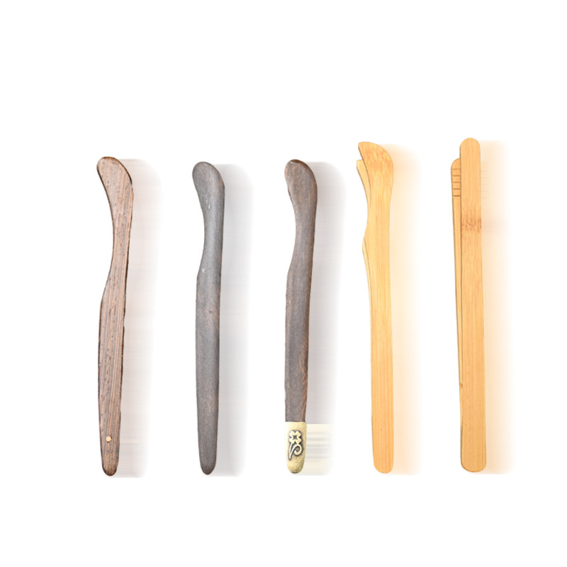 Bamboo Wood tea clip Ebony clip tweezers Cup clip tea ceremony six gentlemen accessories manufacturers wholesale support LOGO marking