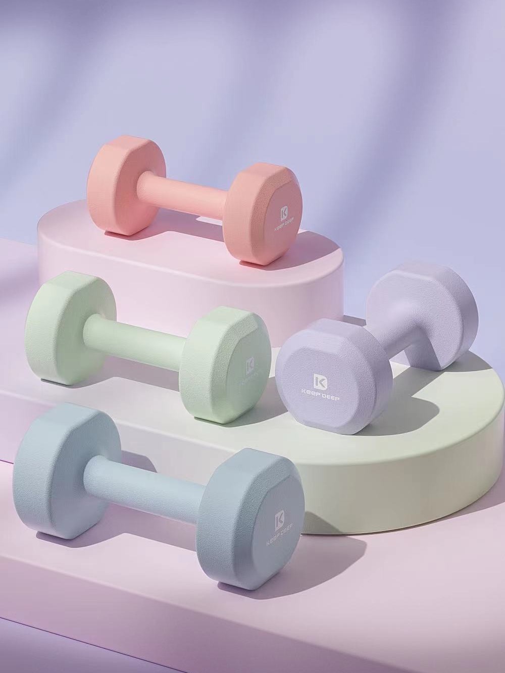 Dip plastic dip dumbbell ladies fitness home men's barbell children primary school boys teenagers 1 2 3kg small