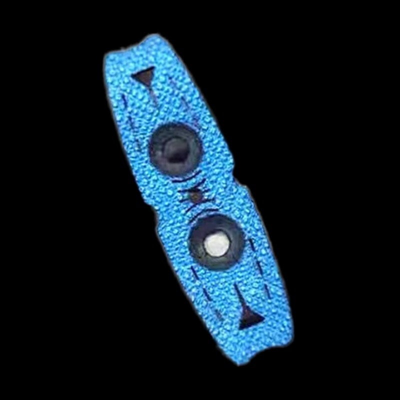 Qiyue positioning pot bottom leather pocket three holes positioning flat leather slingshot leather pocket slingshot accessories Internet famous silencer traditional leather pocket