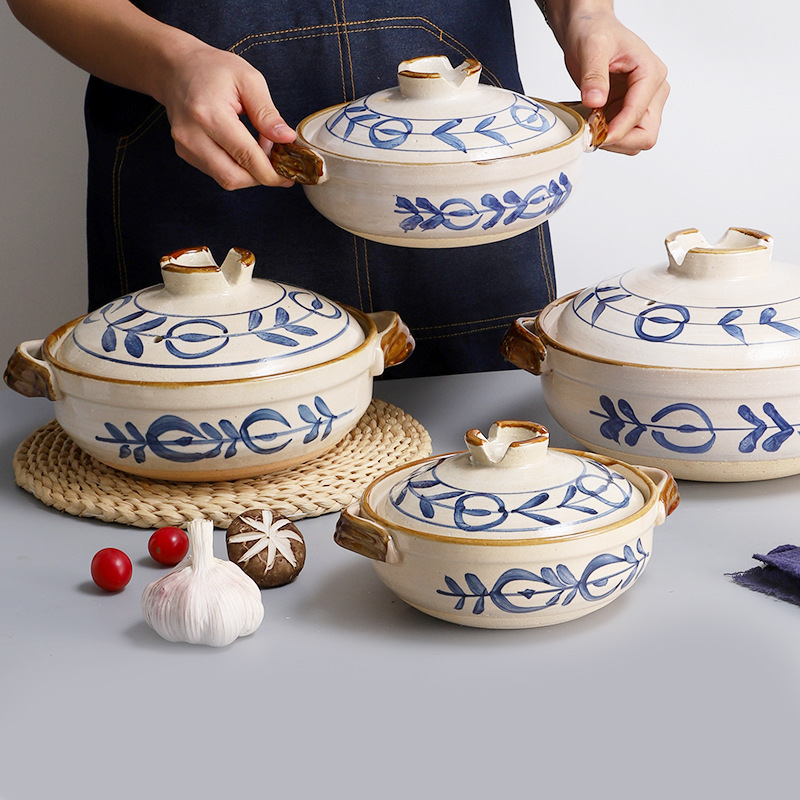 Японская глиняная кастрюля, глубокая, для домашнего и коммерческого использования