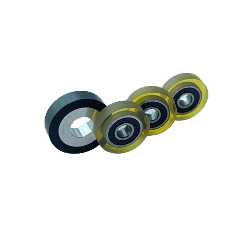 Polyurethane Rubber Wheel Industrial Conveyor Rubber Wheel Silent Rubber Bearing Roller Pu Rubber Wheel Automatic Rubber Wheel