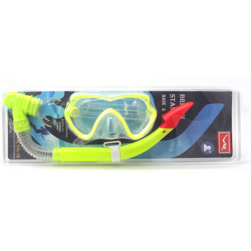 Large-Frame Diving Goggles Semi-Dry Snorkel Two-Piece Diving Set Pc Lens Pvc Tube Body Manufacturer Origin