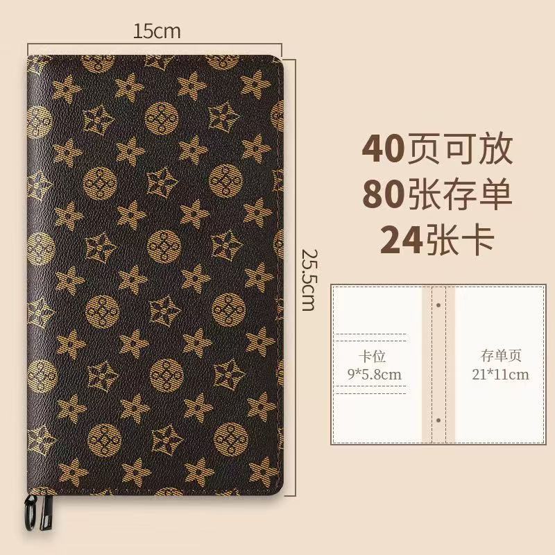 Password Lock Zipper Passbook Holder Bank Passbook Savings Book Storage Book