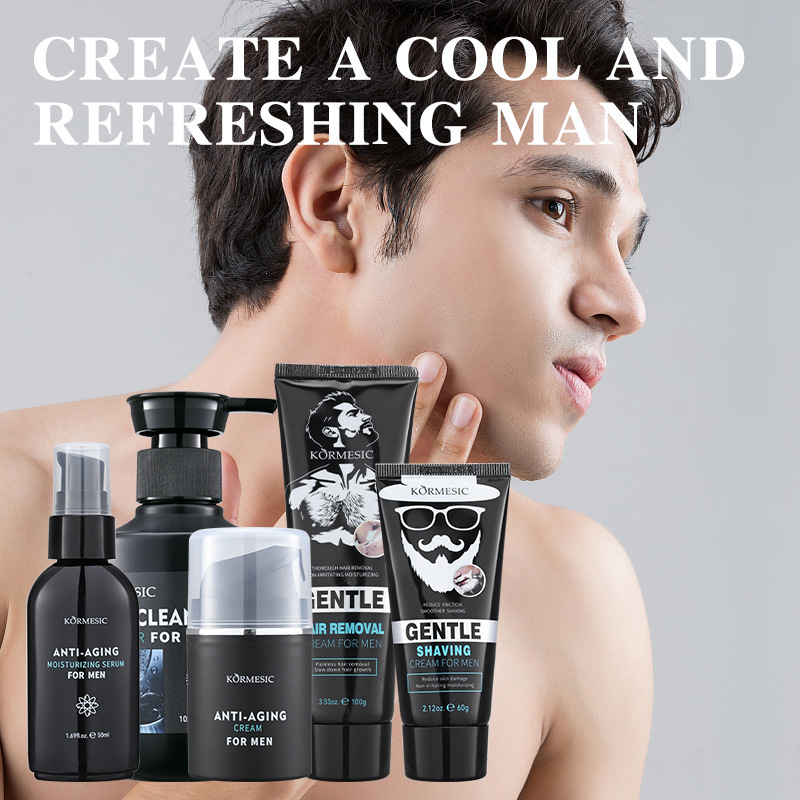 Kormesic Full English Men's Facial Cleansing Series Cleansing Lotion Cross-Border Foreign Trade Wholesale