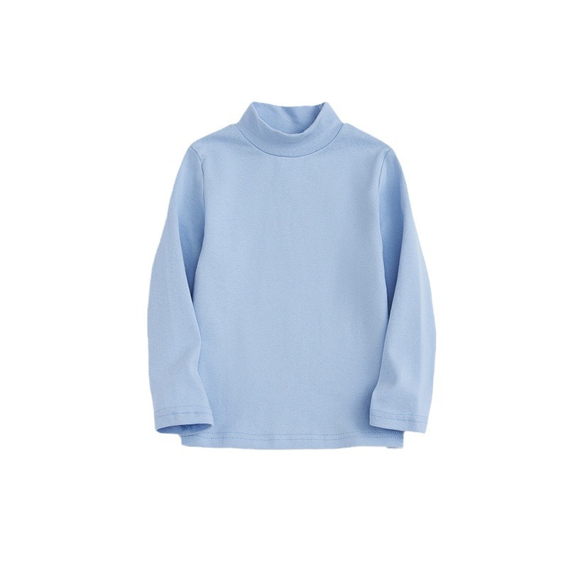 2025 Children's Clothing Thickeneded T-Shirt Autumn and Winter New Style Girls' Mid-Collar Inner Autumn Clothing Bottoming Shirt Cotton Long-Sleeved T-Shirt Export
