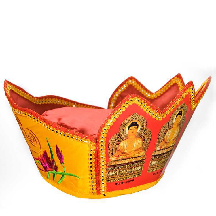 Vairocana Hat, Tang Monk Buddha Hat, Five Buddha Crown, Monk Hat, Vairocana Hat, Monk Hat, Five Buddha Hat