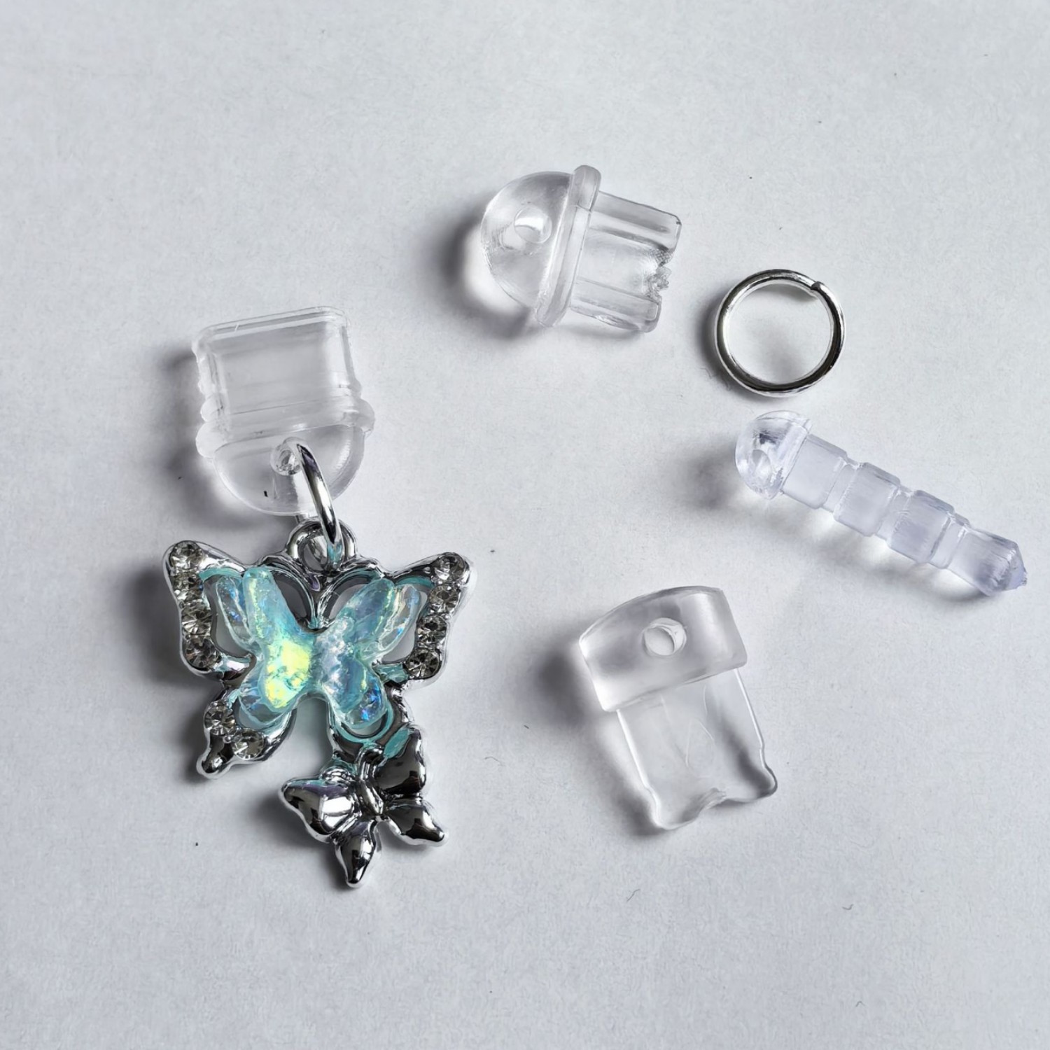 Экологически чистая прозрачная заглушка для мобильного телефона, подходящая для зарядного порта Apple Type-C и Android, креативная DIY заглушка для отверстия телефона