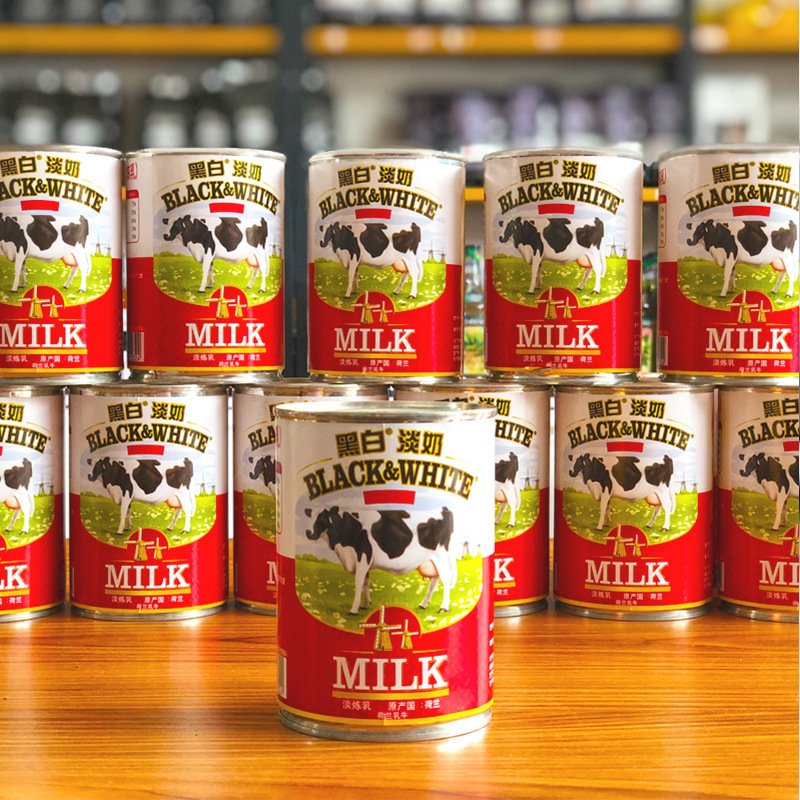 Black and white light milk 400g Hong Kong style stockings milk tea egg tart milk tea shop special condensed milk light cream baking raw materials