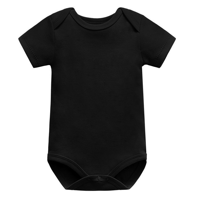 Baby Short-Sleeved Black Full Moon Photo Clothes Summer Jumpsuit Pure Cotton Baggy Triangle Hoodie Short Style