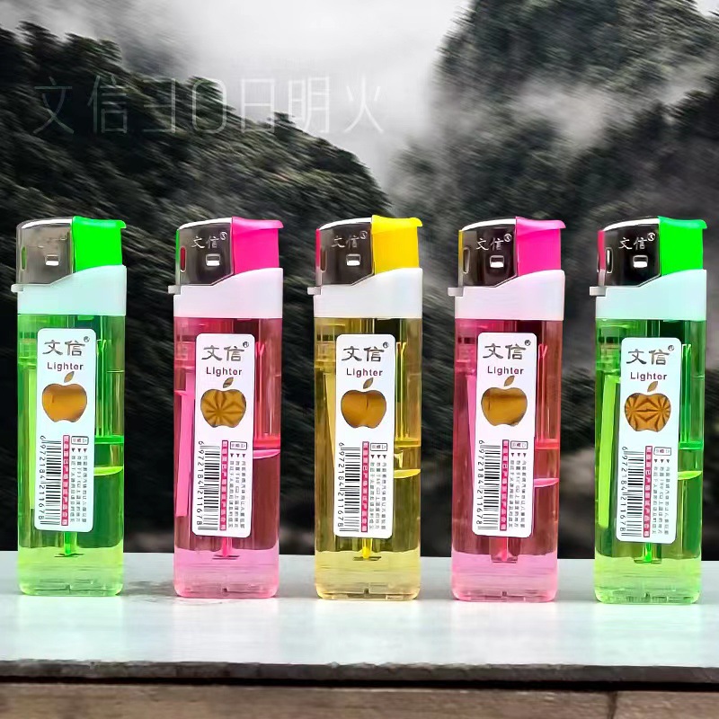 Classic one yuan open flame lighter dealer super disposable transparent lighter wholesale household cigarette hotel retail postage