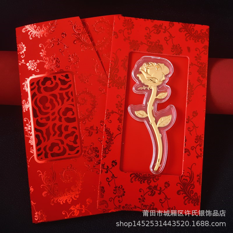 Чехол для телефона с золотой фольгой и одной розой, аксессуар, золотая фольга, подарок на День матери, День святого Валентина, признание 520, красный конверт