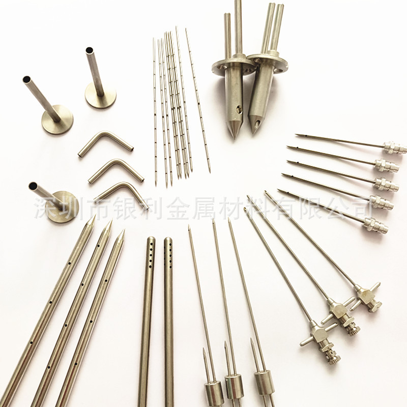 304 Stainless Steel Capillary Processing Head Needle Tube Shrinking Biopsy Needle Side Hole Needle Food Needle Non-Standard Hollow Needle