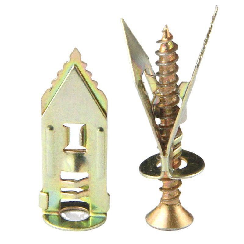 Type A Gypsum Board Driven Insert Gecko Expansion Nail High Manganese Steel Color Zinc Expansion Screw for Gypsum Board