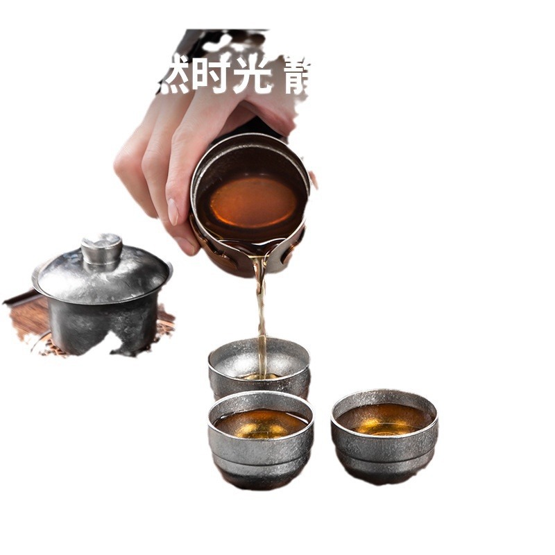 Rongshantang Pure Titanium Small Tea Cup Set Master Cup Tea Cup Outdoor Travel Portable Kung Fu Tea Cup Tea Bowl Tea Cup