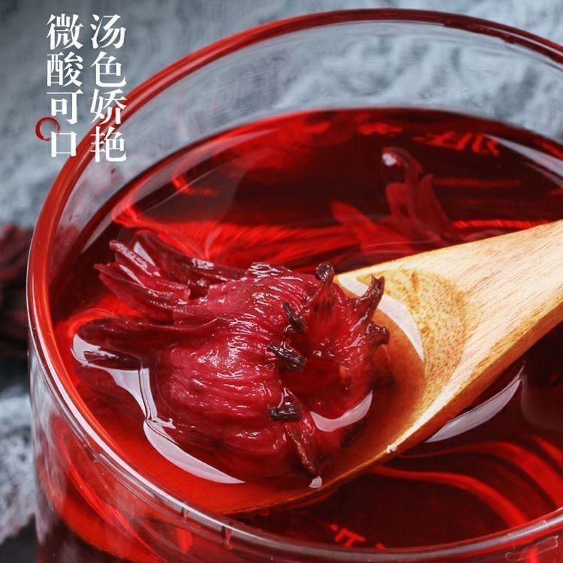 Roselle Fresh Dried Flowers, Pure Natural Sulfur-Free Fresh Rosehip Whole Dried Flowers for Tea and Water