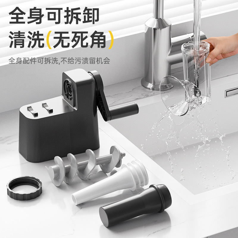 New Hand-Cranked Sausage Filling Machine for Home Use, Homemade Sausage and Bacon Filling Tool, Manual Meat Sausage Filling Tube