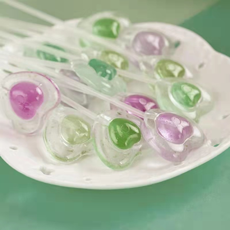 Transparent Acrylic Candy Bar Biscuit Rainbow Chocolate Cake Stick Decorative Stick Mixer 100/200PCs Bag