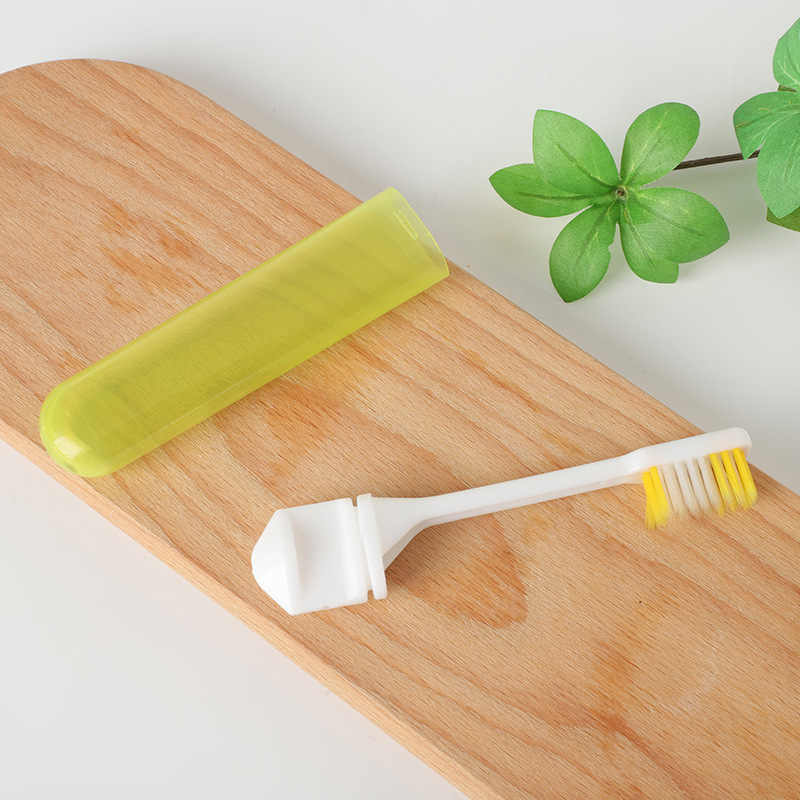 Spot Wholesale Portable Folding Toothbrush Non-Disposable Independent Soft-Bristled Travel Mini Color Folding Toothbrush