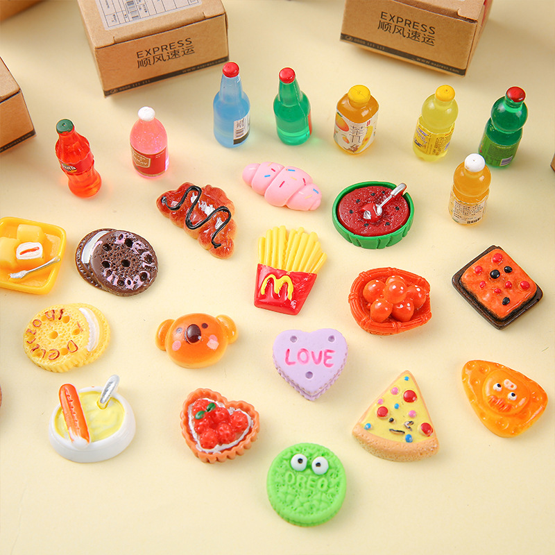 New Mini Express Box Package Toy Blind Box Play House Miniature Supermarket Cartoon Ornaments Wine Bottle Food Toys and Others