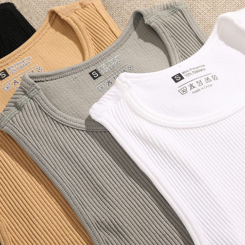 Amazon Europe and America thread small vest nylon cross-border exercise yoga quick-drying running fitness factory direct sales