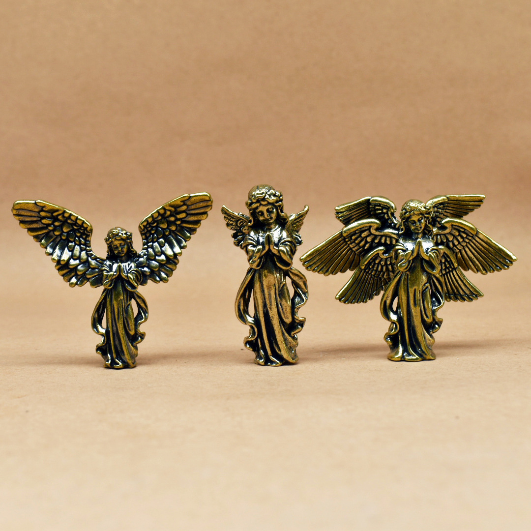 Кросс-бордерные горячие продажи, латунные ангелы, украшения, ангел-хранитель, крылья, антикварный купидон, настольные украшения