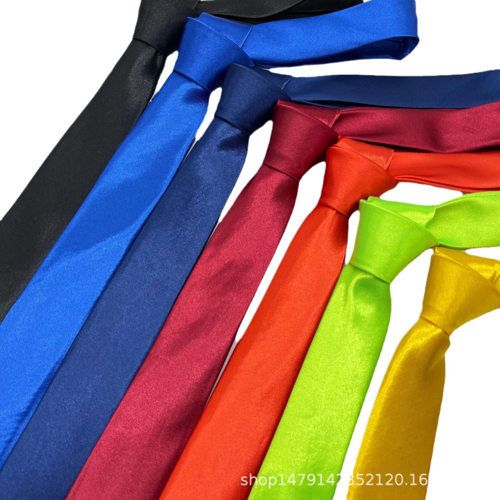 Tie men's business 5cm Korean style solid color narrow tie casual small tie black 5CM groom wholesale