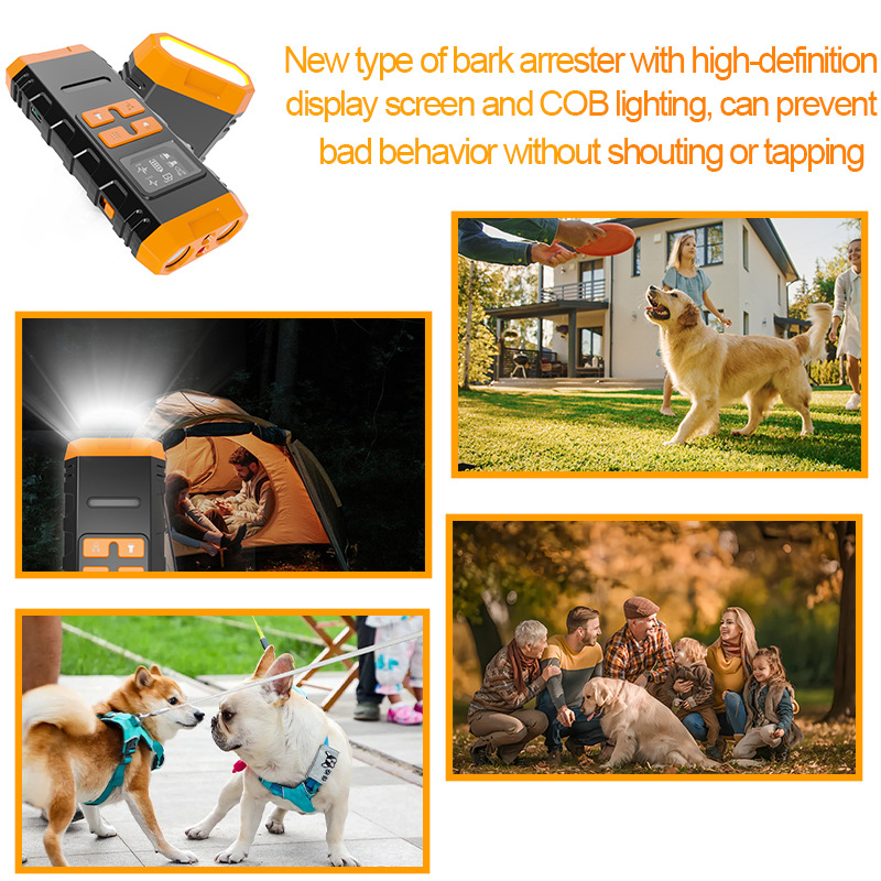 Amazon New Dog Trainer No Shock High Power LCD Screen Long Distance Trainer Ultrasonic Bark Stop