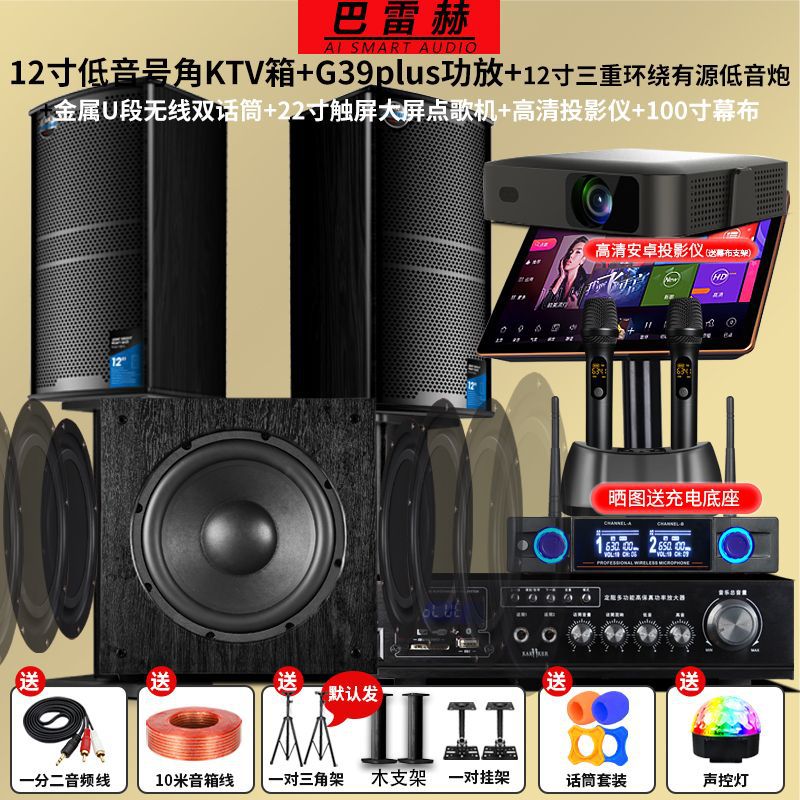 12inch Home Ktv Audio Set Complete Karaoke Machine Karaoke Home Karaoke Theater Professional Equipment