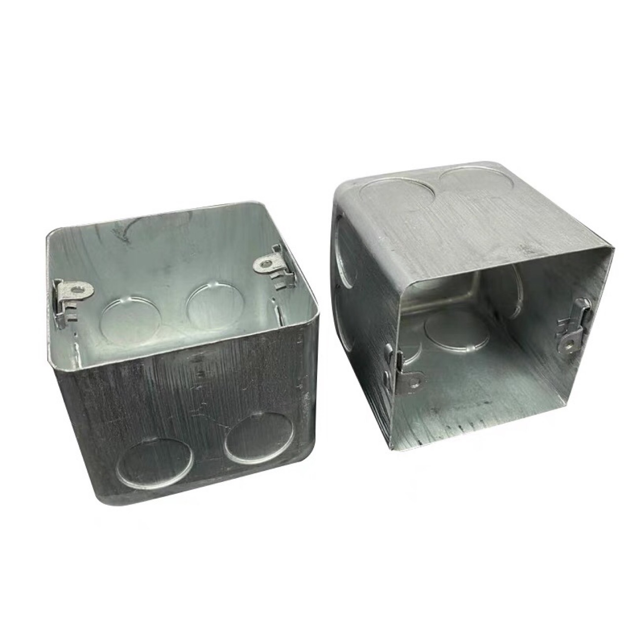 Type 86 Concealed Bottom Box Metal Stretch Box Iron Wire Box Galvanized Junction Box Octagonal Lamp Head Box Outer Ear Stretching