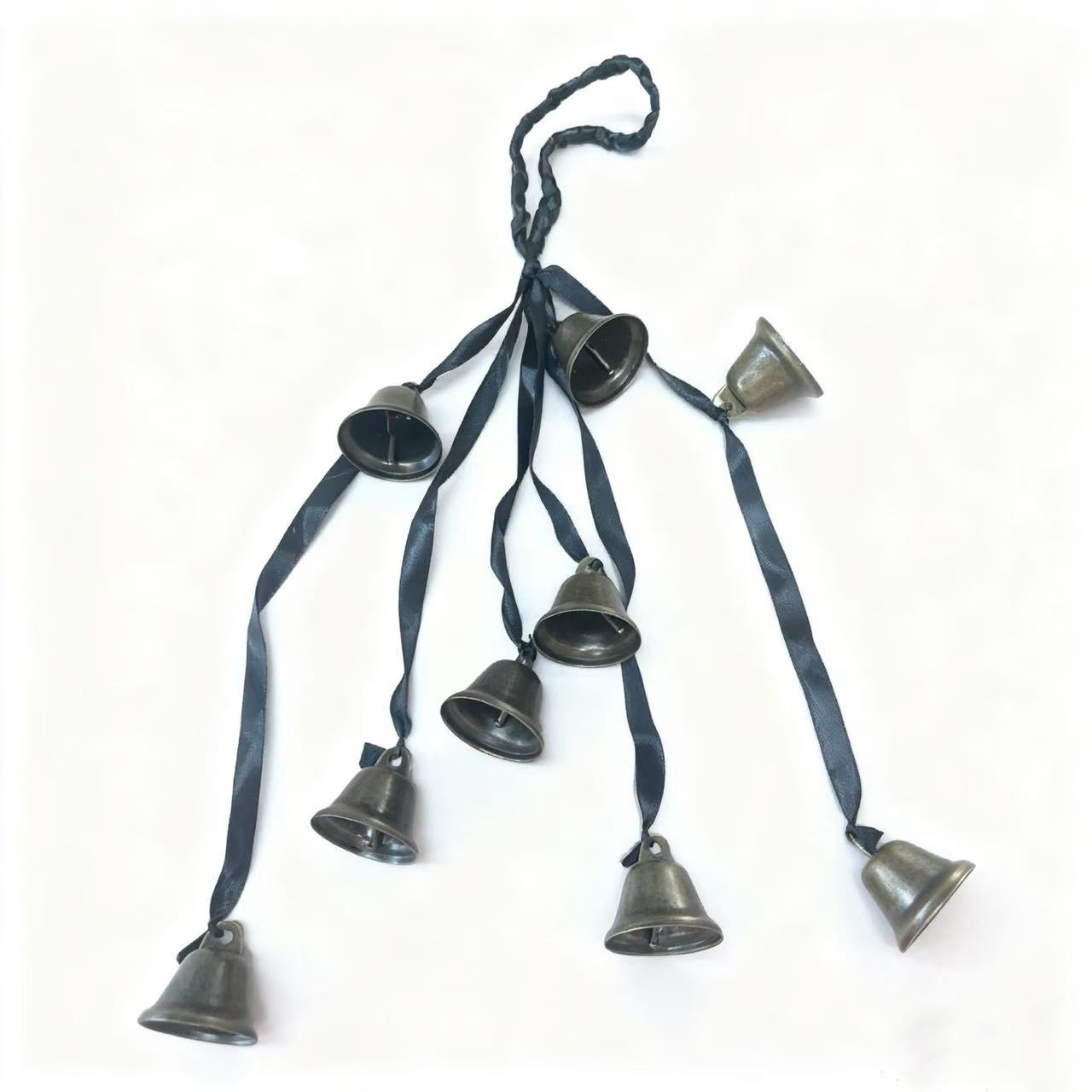 Black Satin Ribbon Woven Bell/Home Decoration/Cross-Border Witch Bell Temu Popular Bell Cross-Border
