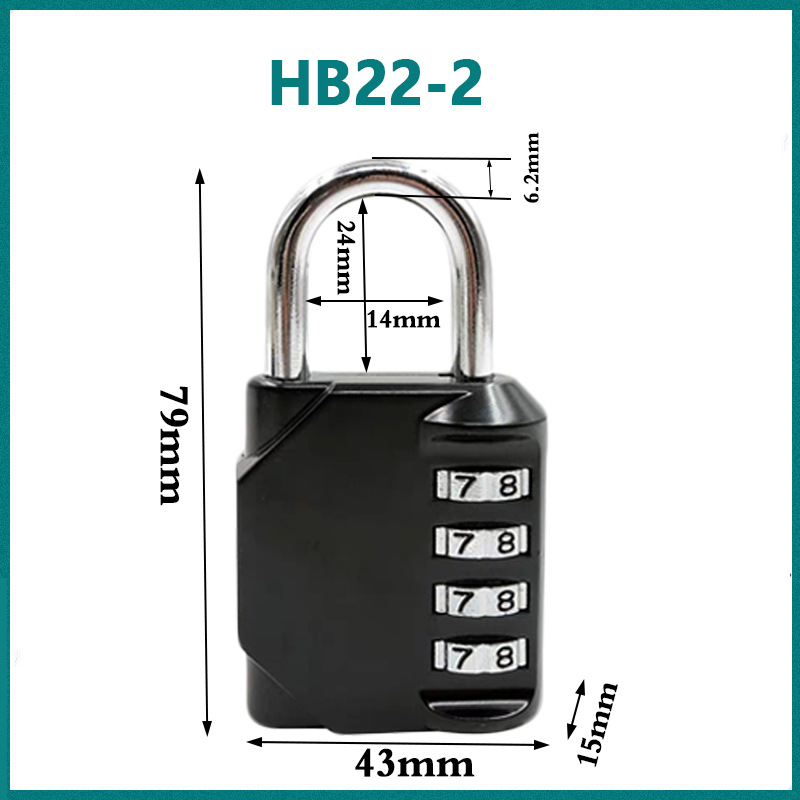 Manufacturer Metal Password Padlock Suitcase Backpack Gym Cabinet Door and Window Zinc Alloy Lock Anti-Theft