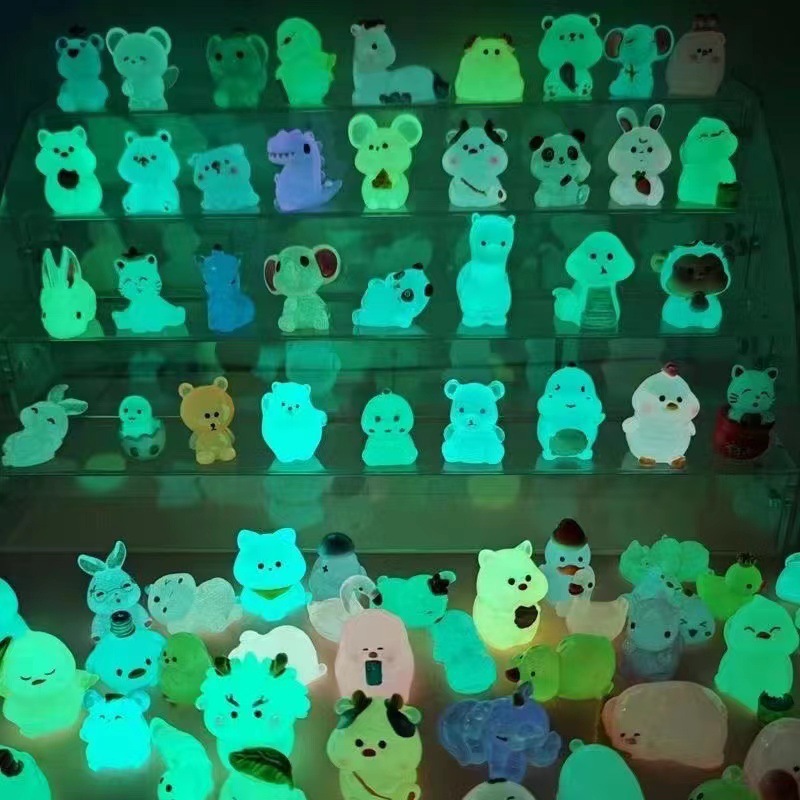 Luminous Miniature Blind Animal Blind Bag Mini Tiger Rabbit Doll Model Toy Simulation Item Boys Girls Blind Box