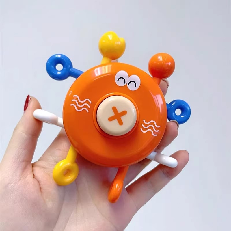 Cross-border Infant Finger Push Fun Rotary Rattle Press Lala Le Baby Grasping Early Education Toys