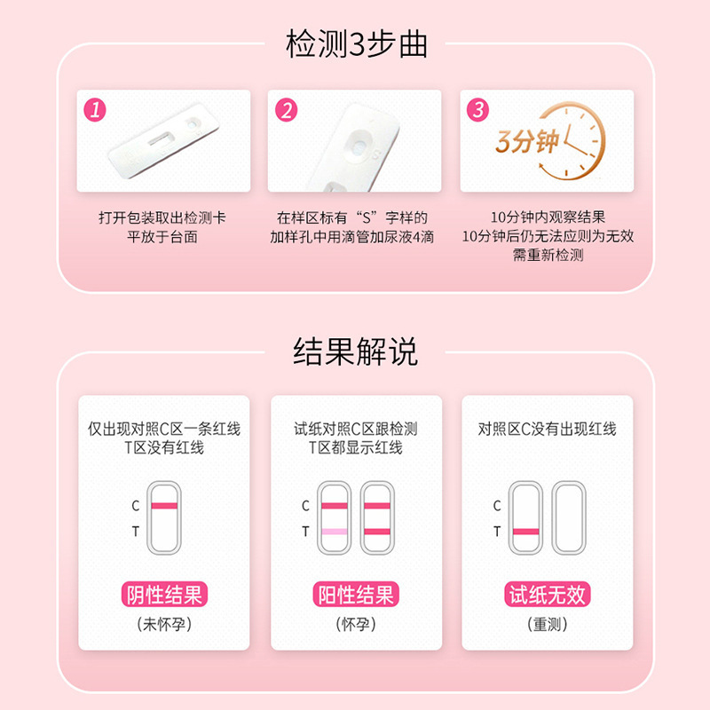 Yuting Pregnancy Test Stick, Pregnancy Test Paper, Early Pregnancy Test Card, Pregnancy Test for Women, Accurate and High-Precision Pregnancy Test Pen