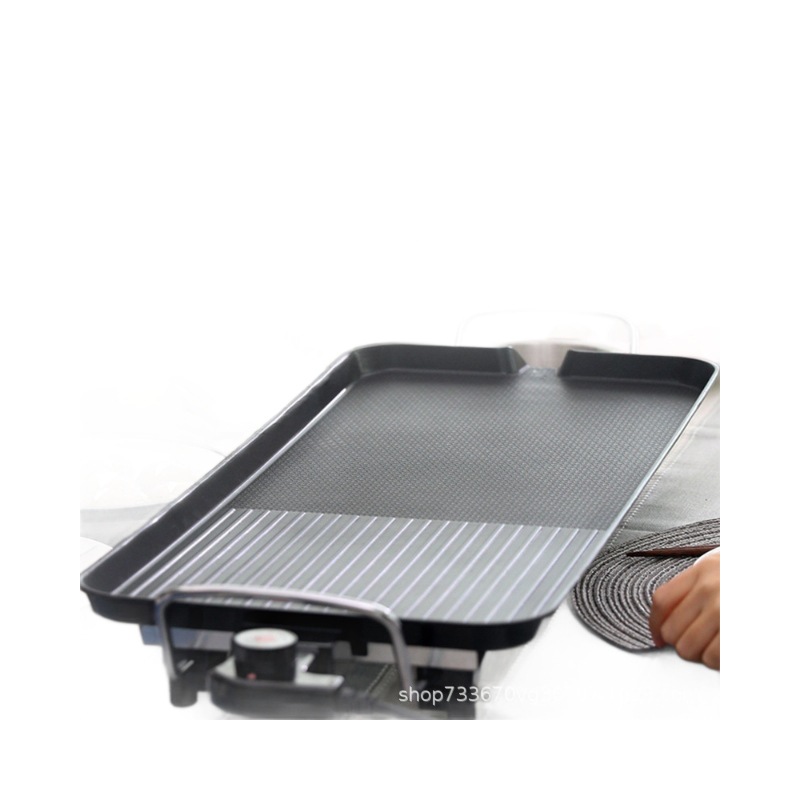 [Korean Electric Grill Pan] Huixuan Electric Grill Pan Single Pot Frying and Barbecue All-In-One Non-Stick Smoke-Free 40*23Cm/Piece