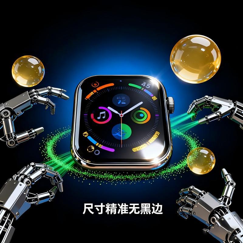 Защитная пленка для Apple Watch S10 45mm, черная, HD, высокая прозрачность, защита от падений и царапин