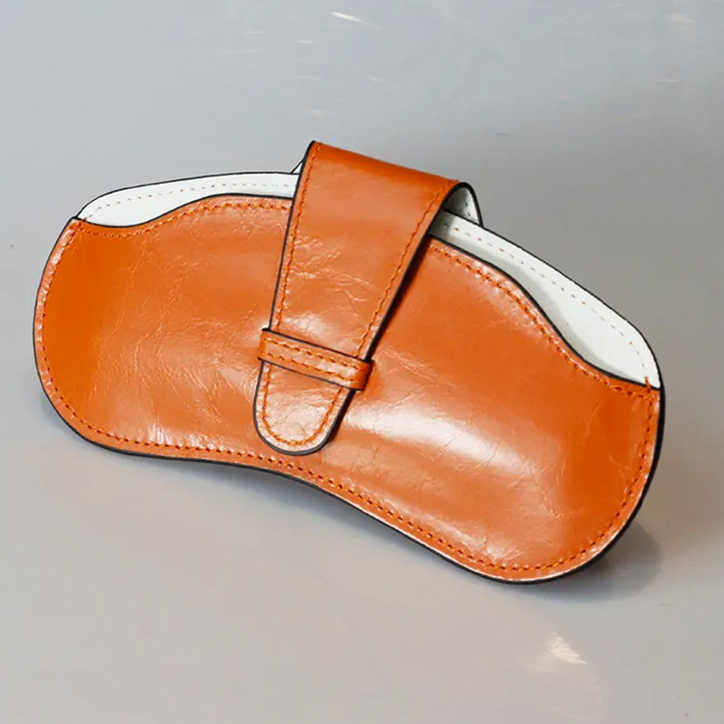 New Retro Simple Portable and Convenient Pu Glasses Bag Unisex Sunglasses Storage Box Protective Cover