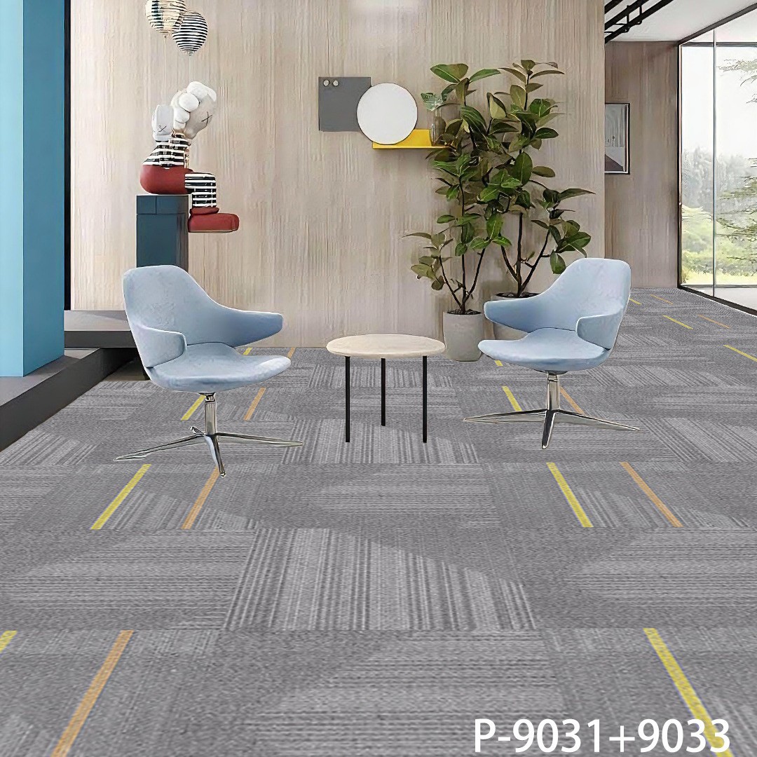 Office Carpet Splicing Square Billiard Hall Engineering Room Floor Mat Commercial Pvc Manufacturer Hotel Floor Mat