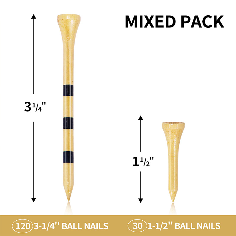 Golf Tee Bamboo Tee Ball Holder T-Tee 38/70/83mm Bamboo Golf Accessories Special Use