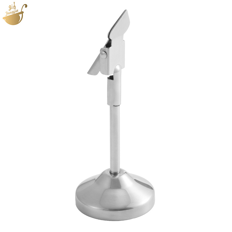 Hotel Table Menu Solid Table Card Dish Number Menu Holder Stainless Steel Buffet Wedding Table Card Holder Stand