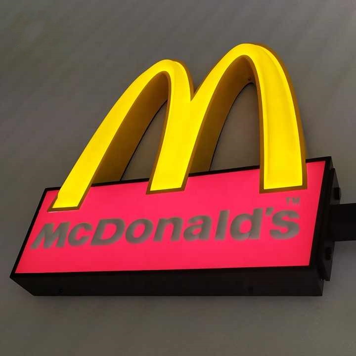 Kfc Kfc Mcdonald's Burger Shop Side-Mounted Advertising Light Box Led Sign Light Plate Luminous Characters Waterproof Acrylic