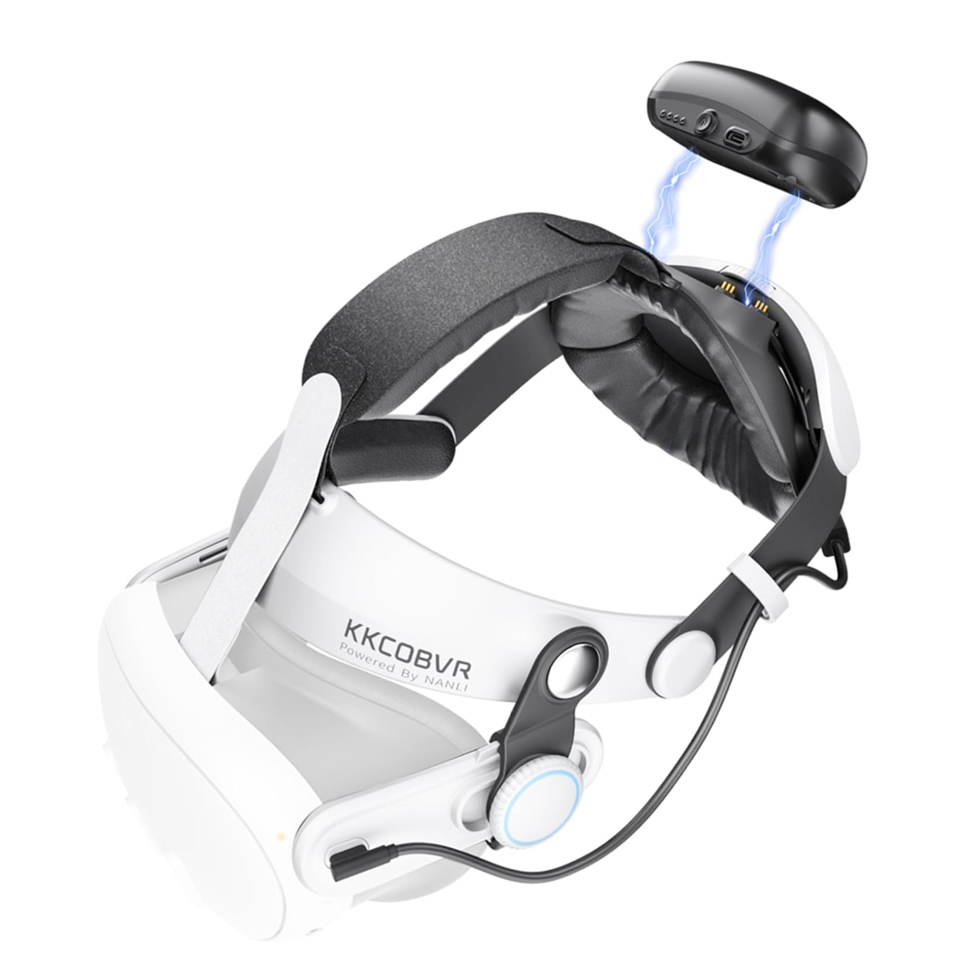 Kkcobvr Q3Pro Is Suitable for Quest3 Charging Head-Mounted Magnetic 10000 Mah Halo Essence British Head-Mounted