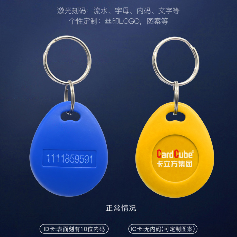 No. 8 Keychain M1 Chip Ic Authorization Card Security Access Card Anti-Copy Elevator Card Hotel Room Card Support/Id
