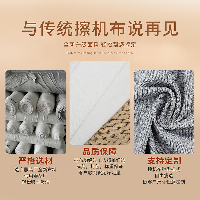 Manufacturer Customized Industrial Cloth White Machine Wiping Cloth, Lint-Free Large Rag, Water-Absorbent and Oil-Absorbent, Full Polyester Industrial Rag