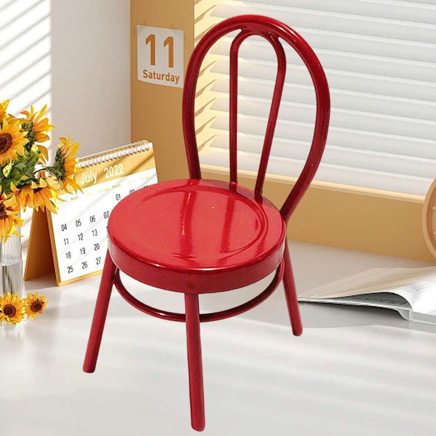Miniature Micro-Landscape Gardening Decoration Iron Art Garden Small Chair Dollhouse Furniture Ornament Photography Prop Small Chair