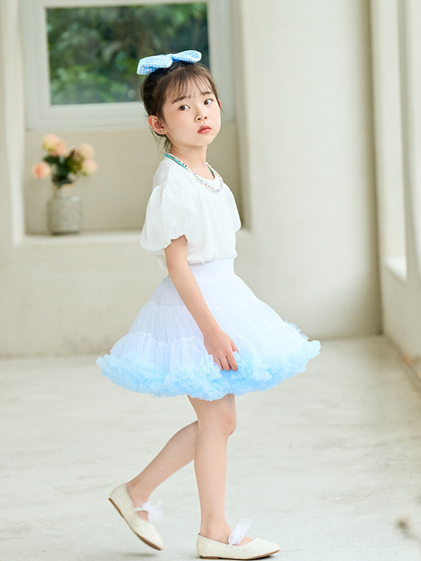 Second Generation Gabon Tutu Skirt Girls Fluffy Skirt Rabbit Skirt Autum Convex Skirt New Princess Skirt