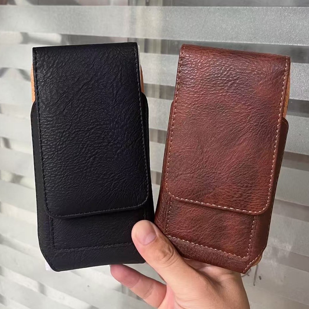 Новая вертикальная кожаная сумка с открытым замком, для телефонов 5/5.5/6.0/6.5, поясная сумка для пожилых людей