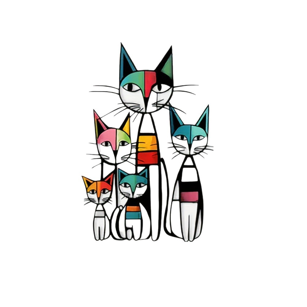 Scandinavian Style Cute Cartoon Cat Wall Decoration Mural Home Courtyard Garden Art Decoration Hanging Wall Decoration Crafts