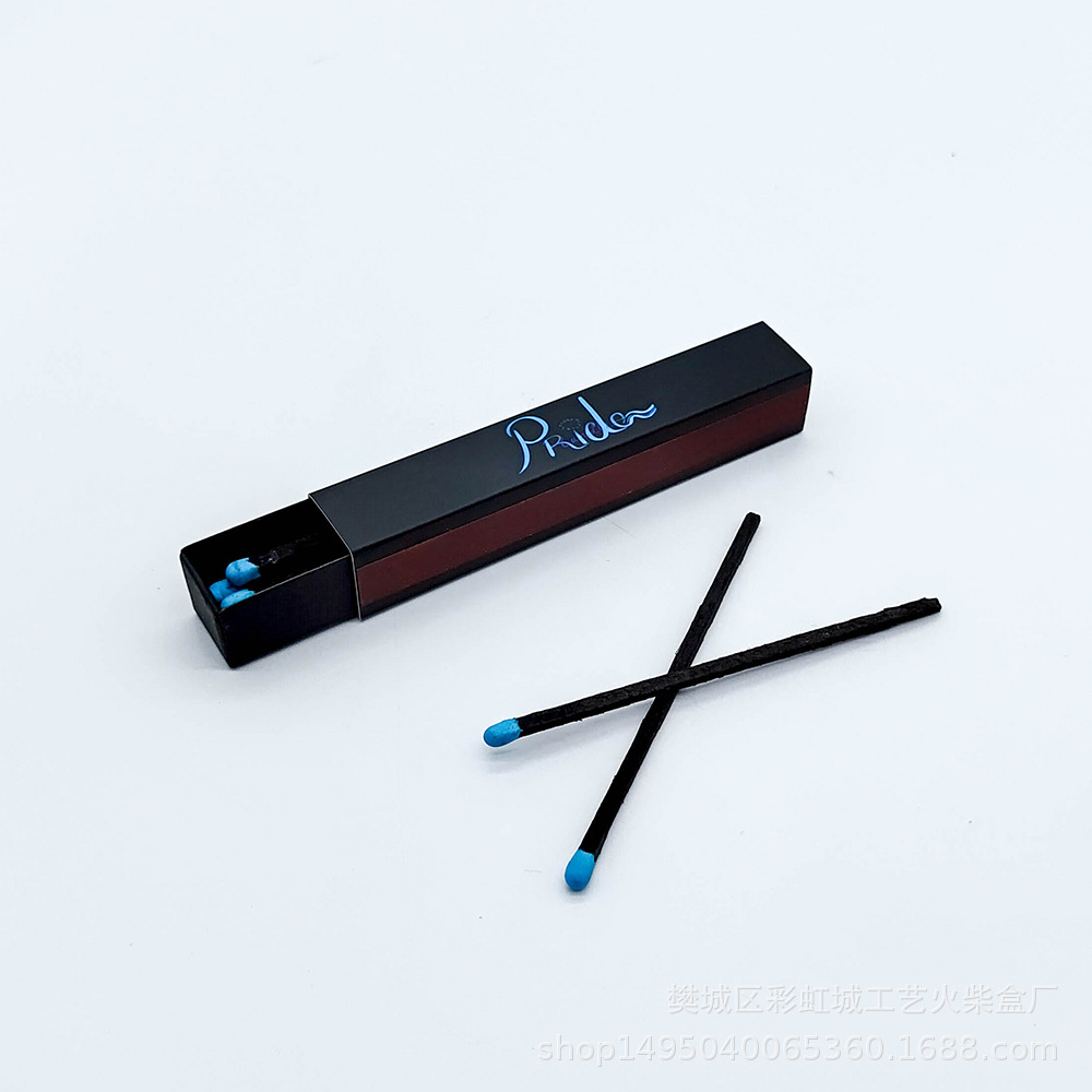 Индивидуальные спички с черной ножкой, цветная головка, рекламные подарочные спички, индивидуальные высококачественные ароматерапевтические спички