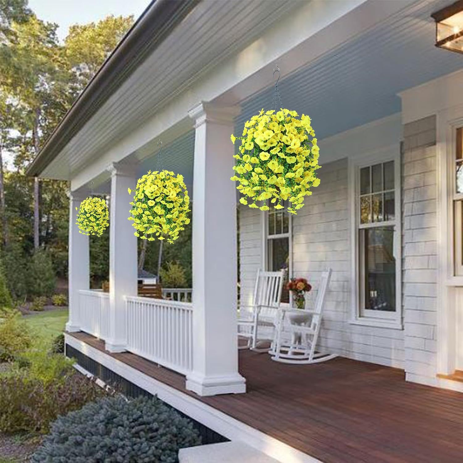 Outdoor Courtyard Artificial Flower Eucalyptus Morning glory Silk Flower Home Wedding Decoration Wall Hanging Rattan Flower Vine